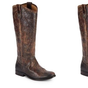 Frye Melissa Button Boot in Chocolate Vintage